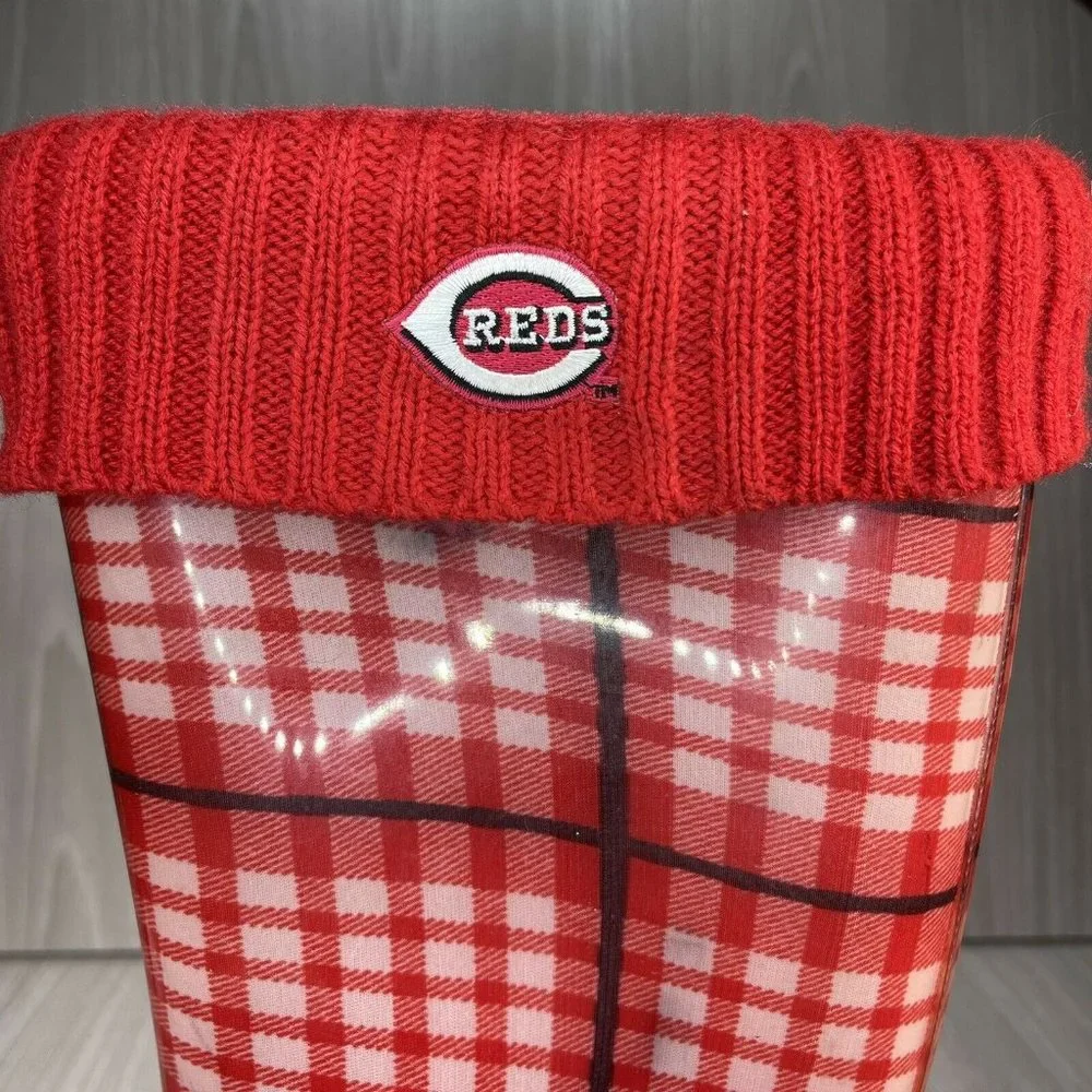 MLB Cincinnati Reds women Rain Boots Size XS 5-‎ 6